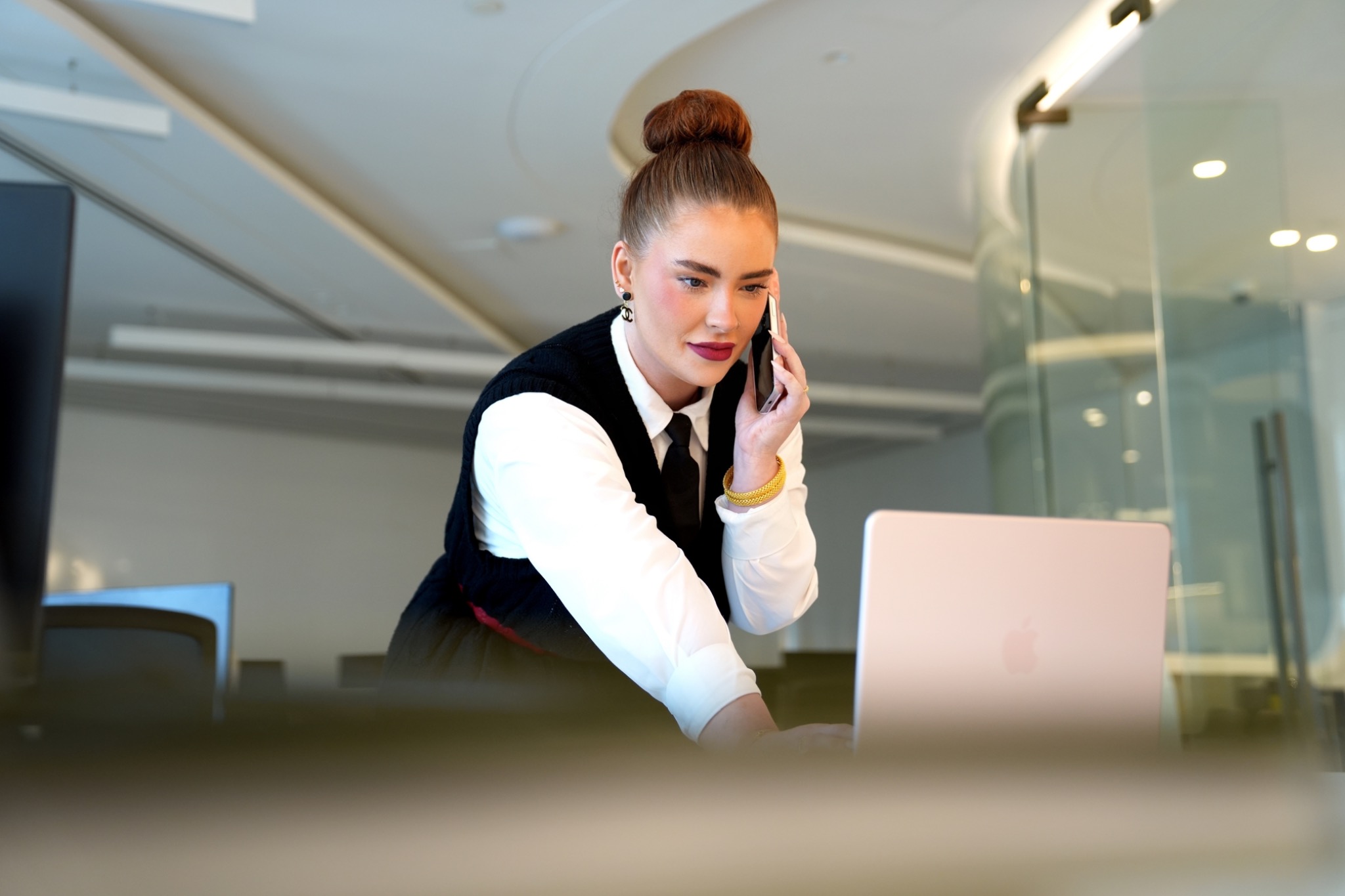 Katie working